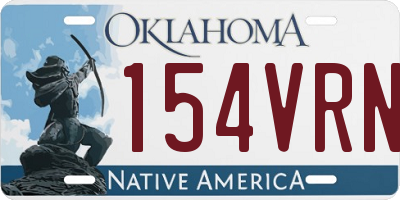 OK license plate 154VRN