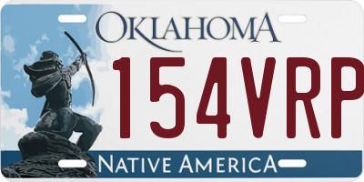 OK license plate 154VRP