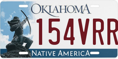 OK license plate 154VRR