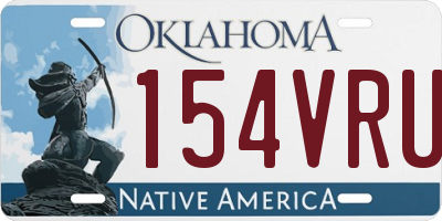 OK license plate 154VRU