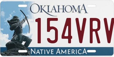 OK license plate 154VRV