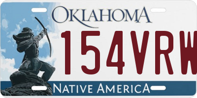 OK license plate 154VRW