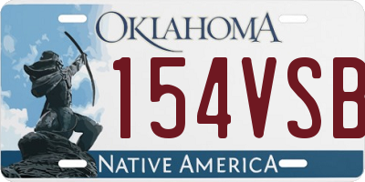 OK license plate 154VSB