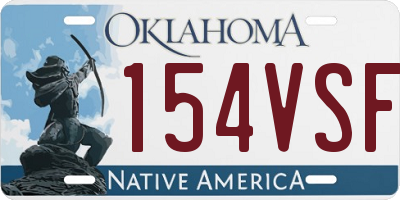 OK license plate 154VSF