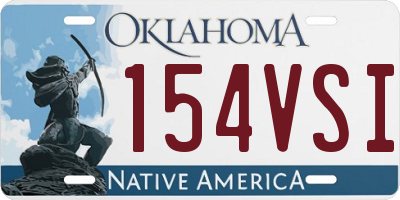 OK license plate 154VSI