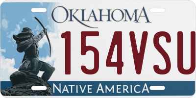OK license plate 154VSU