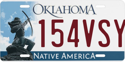 OK license plate 154VSY