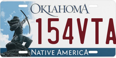 OK license plate 154VTA