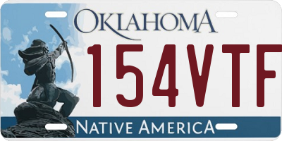 OK license plate 154VTF