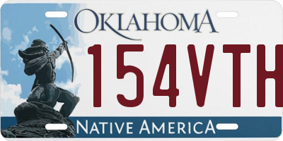 OK license plate 154VTH