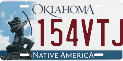 OK license plate 154VTJ
