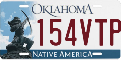 OK license plate 154VTP