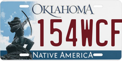 OK license plate 154WCF