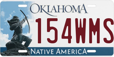 OK license plate 154WMS