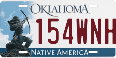 OK license plate 154WNH
