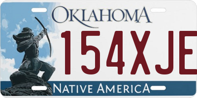 OK license plate 154XJE