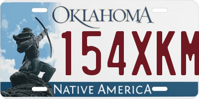 OK license plate 154XKM