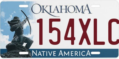OK license plate 154XLC