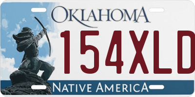 OK license plate 154XLD