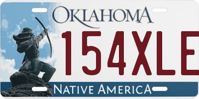 OK license plate 154XLE