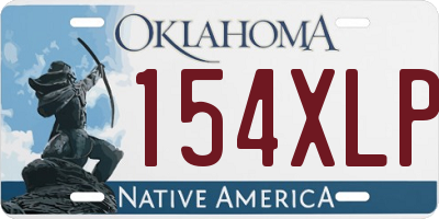 OK license plate 154XLP