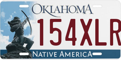 OK license plate 154XLR