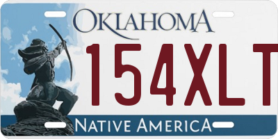 OK license plate 154XLT