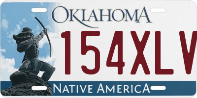 OK license plate 154XLV