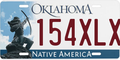 OK license plate 154XLX