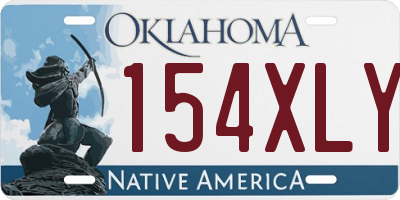 OK license plate 154XLY