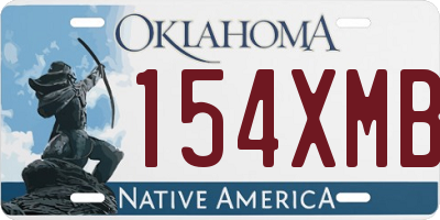 OK license plate 154XMB