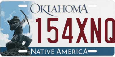 OK license plate 154XNQ