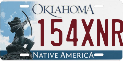 OK license plate 154XNR
