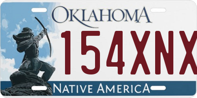 OK license plate 154XNX