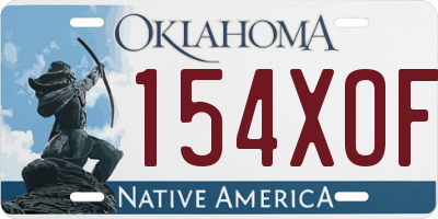 OK license plate 154XOF