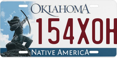 OK license plate 154XOH