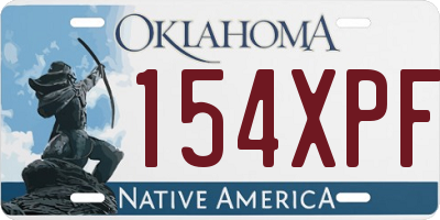 OK license plate 154XPF
