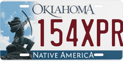 OK license plate 154XPR