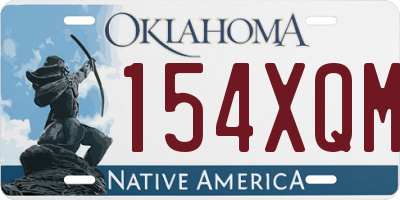 OK license plate 154XQM
