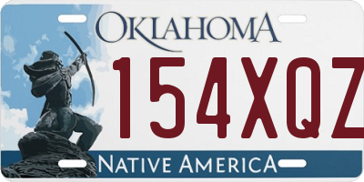 OK license plate 154XQZ