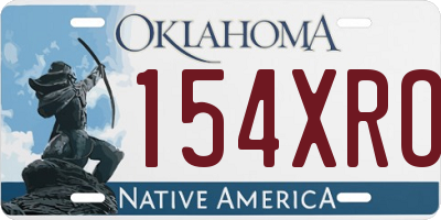 OK license plate 154XRO