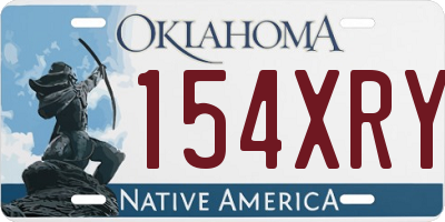 OK license plate 154XRY