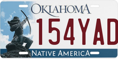 OK license plate 154YAD