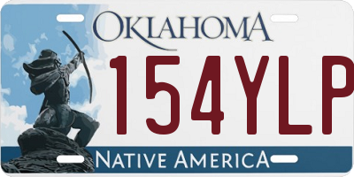 OK license plate 154YLP