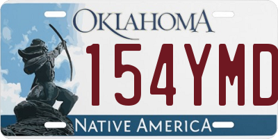 OK license plate 154YMD