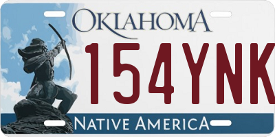 OK license plate 154YNK