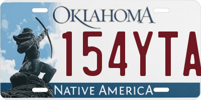 OK license plate 154YTA