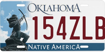 OK license plate 154ZLB