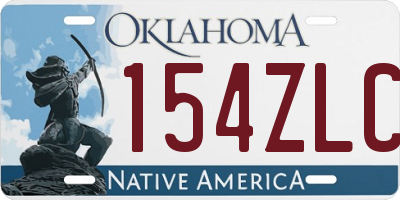 OK license plate 154ZLC