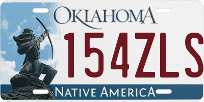 OK license plate 154ZLS